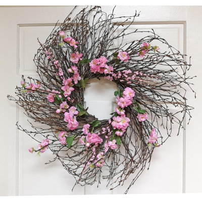 Handcrafted Faux Peony Silk 25'' Wreath