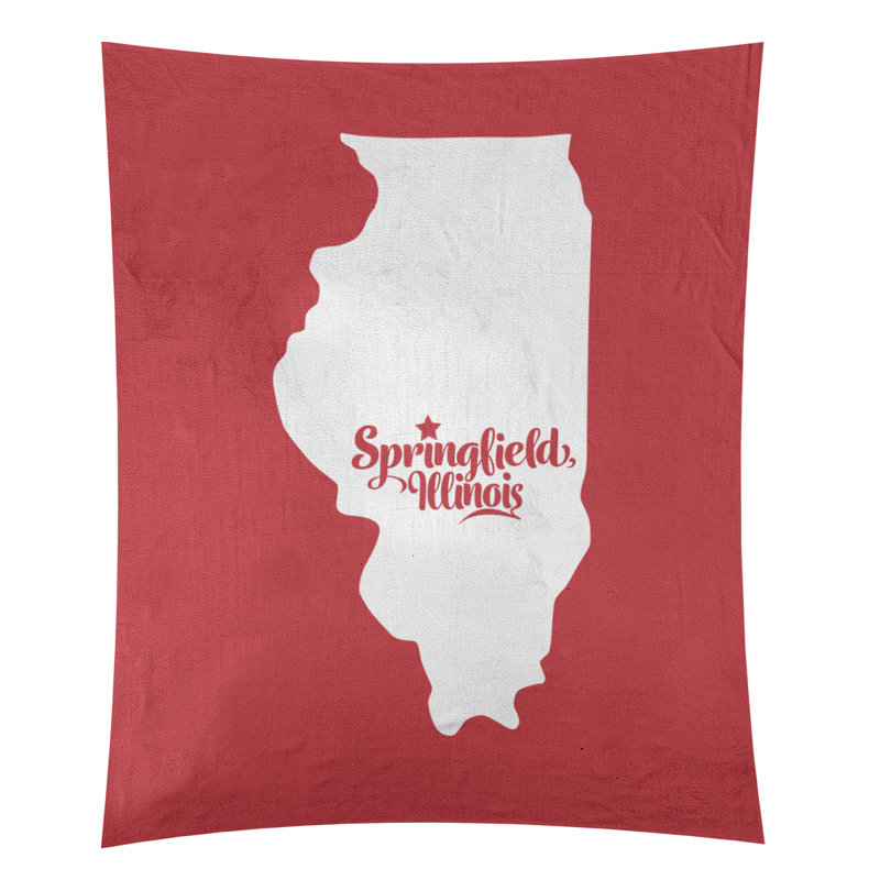 Tapisserie Springfield Illinois, H 104 po x l 88 po, Rouge