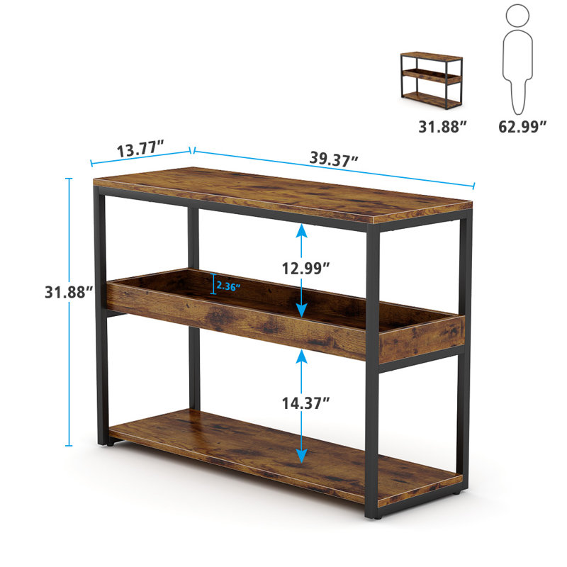Console 39,37 po, Brun