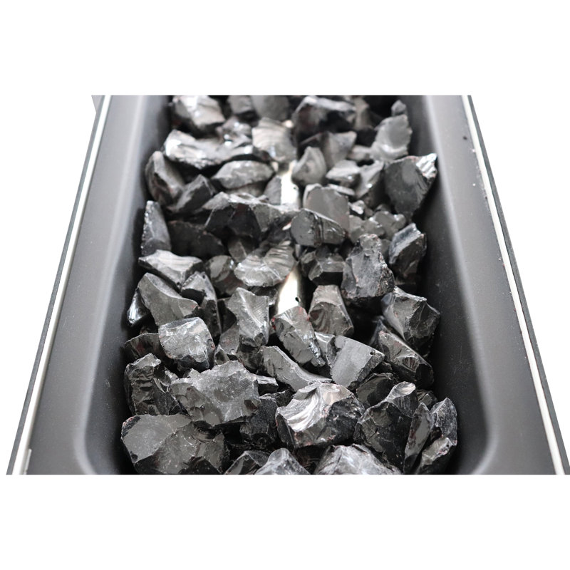 Outdoor Fire Pit Table, Stainless Steel, 50000 , Rust , White With Lava Stones 25H X 42W Steel Pit, Heat Rust-, Panel