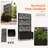 Rolling Privacy Screen with Planter Box, Leaf Pattern Metal Divider, Lockable Casters, Black