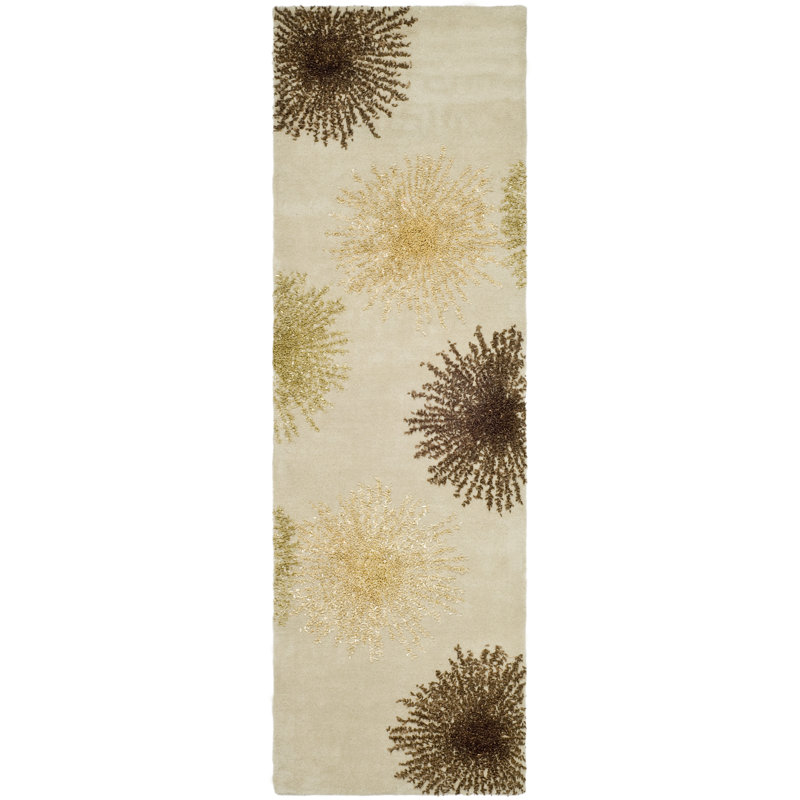 Tapis en laine et viscose touffeté à la main Amier Soho, Tapis de couloir 2 pi 6 po x 10 pi