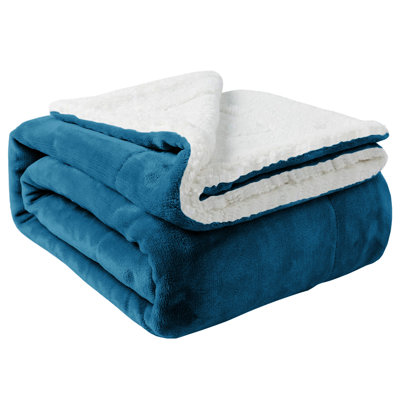 Couverture réversible en molleton ultra-doux Sherpa