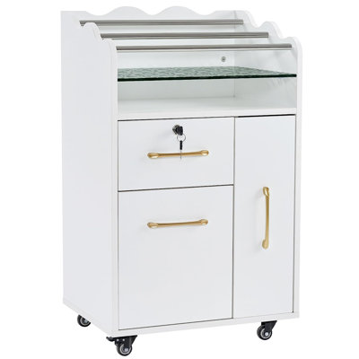 Salon Trolley Makeup Organizer with Drawer and Cabinet