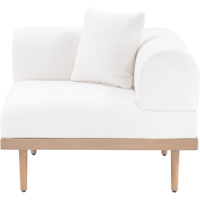 Chaise modulaire de coin pour terrasse en oléfine
