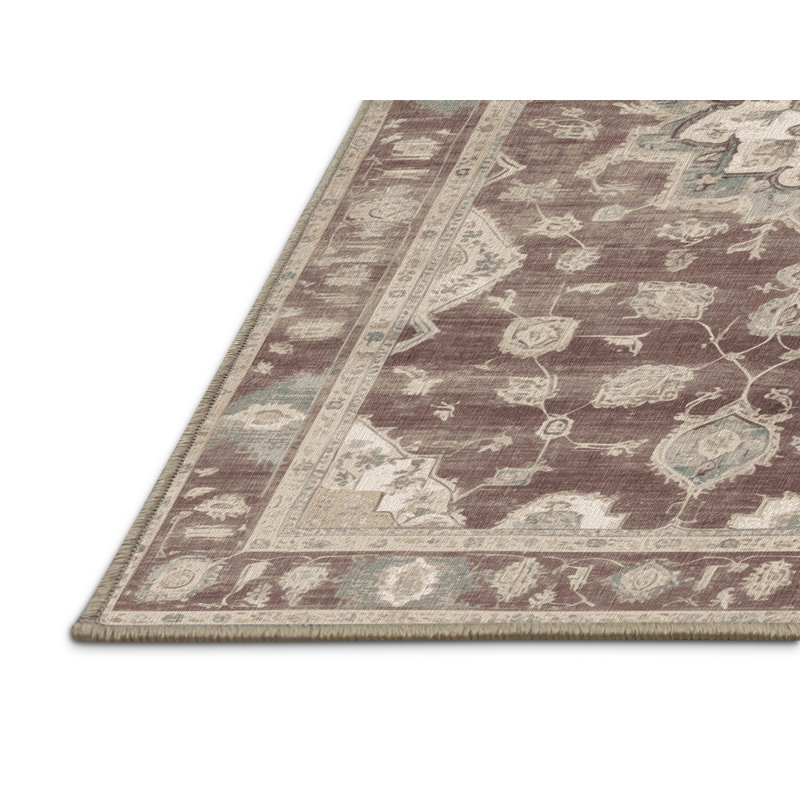 Tapis brun lavable à la machine, Rectangle 2 pi x 3 pi