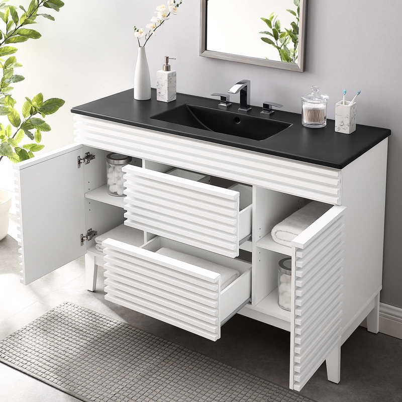 Modway Render 48" Single Sink Bathroom Vanity, White