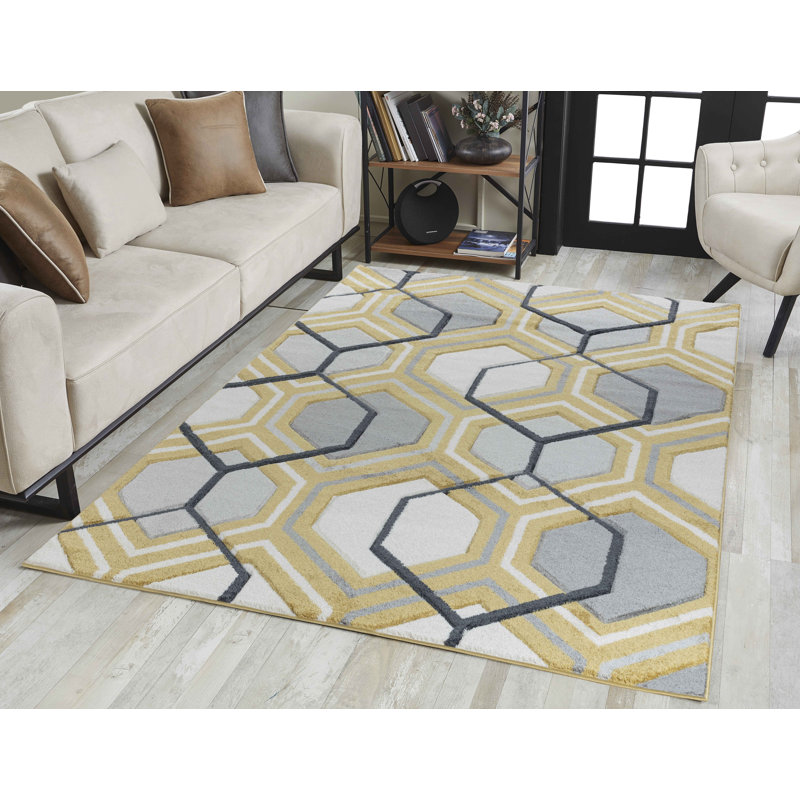 Auturo Geometric Area Rug, Rectangle 200 x 290cm
