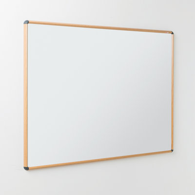 Shield Design Wood Effect Wall Mounted Magnetic Whiteboard