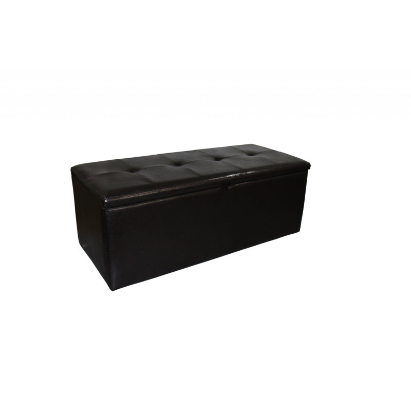 Banc de rangement Marpole, Marron foncé, Bois massif