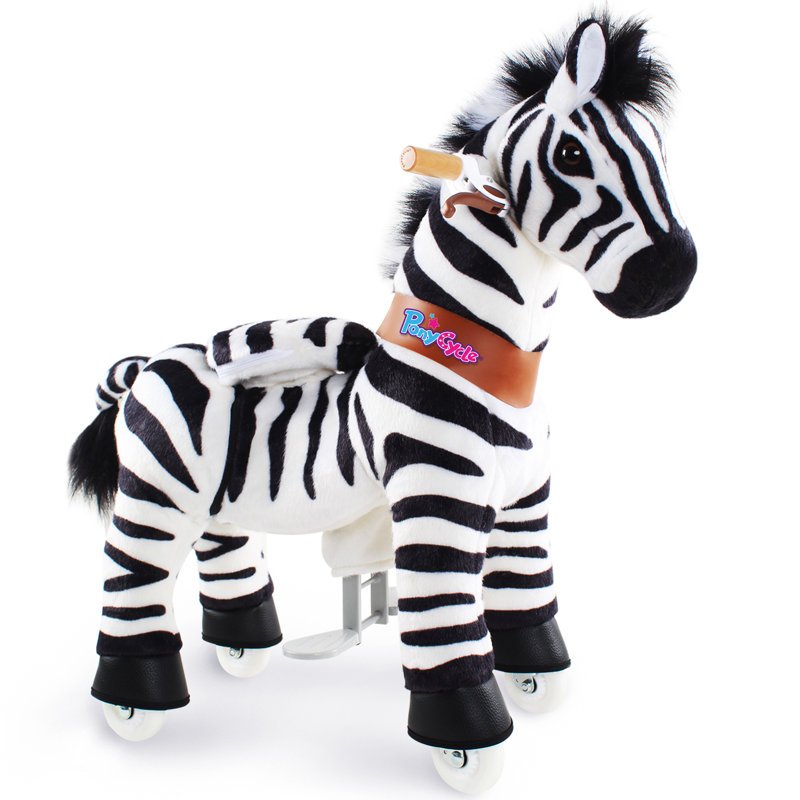 Model U Ride On Zebra, H 30 po x l 14 po x P 30 po