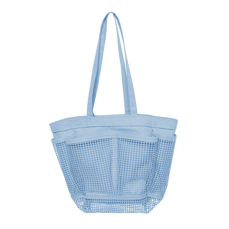 Kenney Portable 7-Pocket Mesh Shower Tote, Blue
