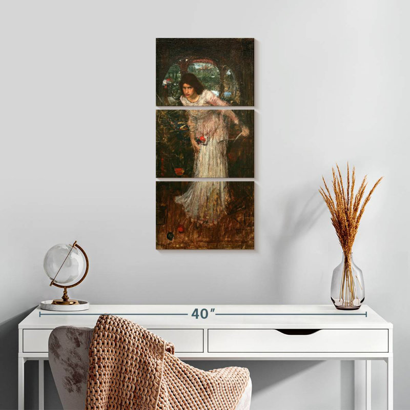 La Dame de Shalott en 1894, H 27 po x l 12 po