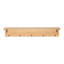 Shea Poplar Solid Wood Floating Shelf with Hooks-2126806223