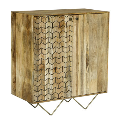Levon 90cm Solid Wood Bar Cabinet