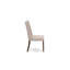 3 Piece Kitchen Table Set Contains a Round Dining Room Table with Pedestal and 2 Clay Linen Fabric Upholstered Chairs, Natural-1480473319-1480473316-1480493597