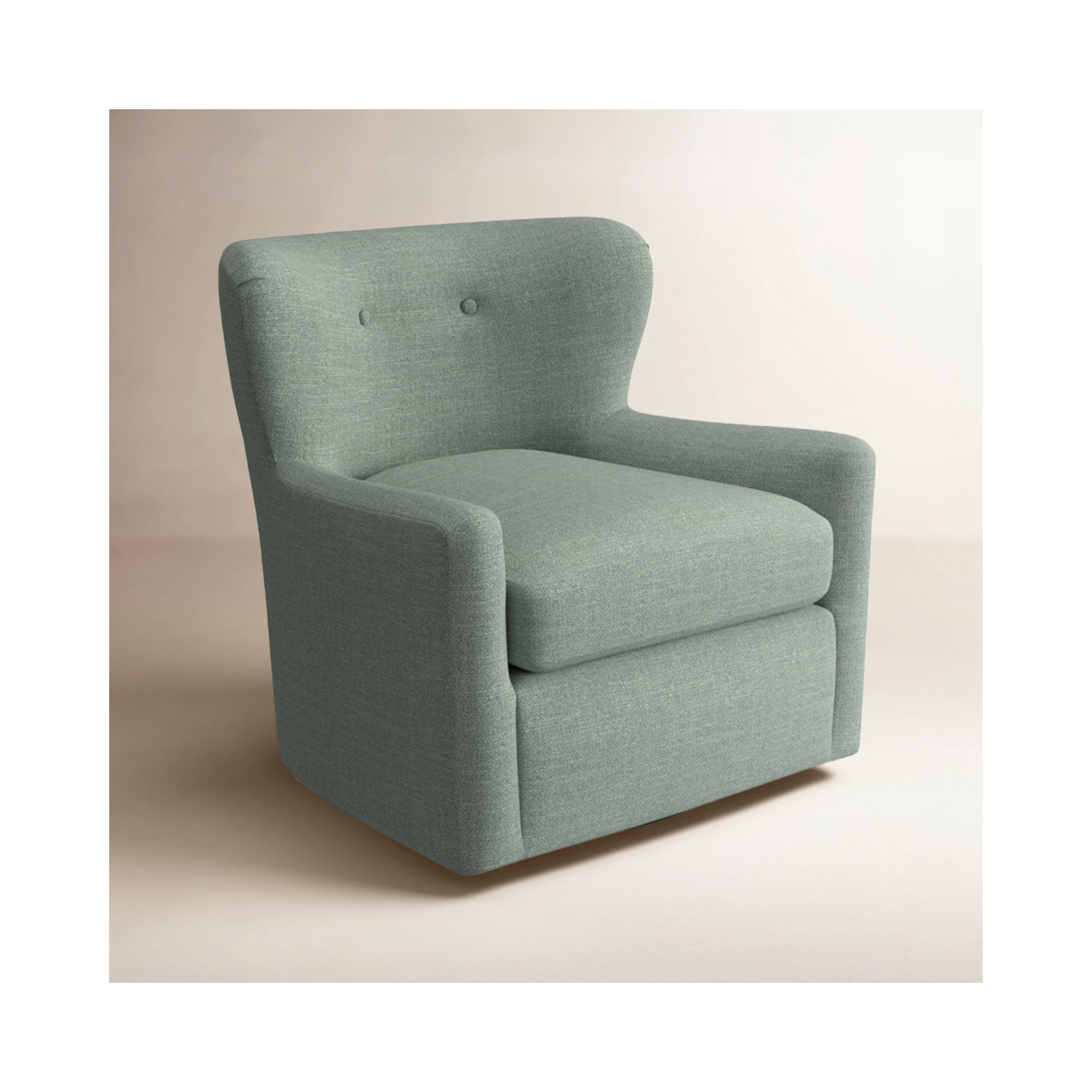 Bendigo Upholstered Swivel Barrel Chair, Conversation Capri Basketweave