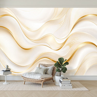 Wall Mural Peel and Stick Wallpaper Luxury golden Art Vip invitation for print fabric packaging design Self-Adhesive Removable Contact Paper Wall Decor for Living Room Bedroom 100"H x 144"W