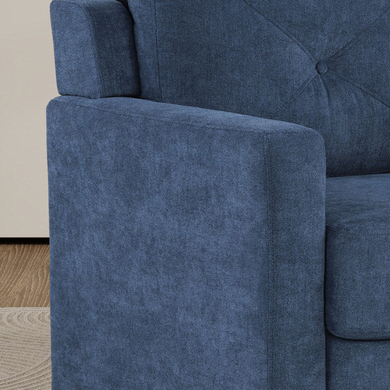 Fauteuil d'appoint rembourré 33,9 po, Polyester marine