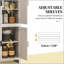 Spacieuse armoire de rangement autoportante avec tablettes à 5 niveaux, idéale pour la cuisine et l'organisation à la maison-131655820