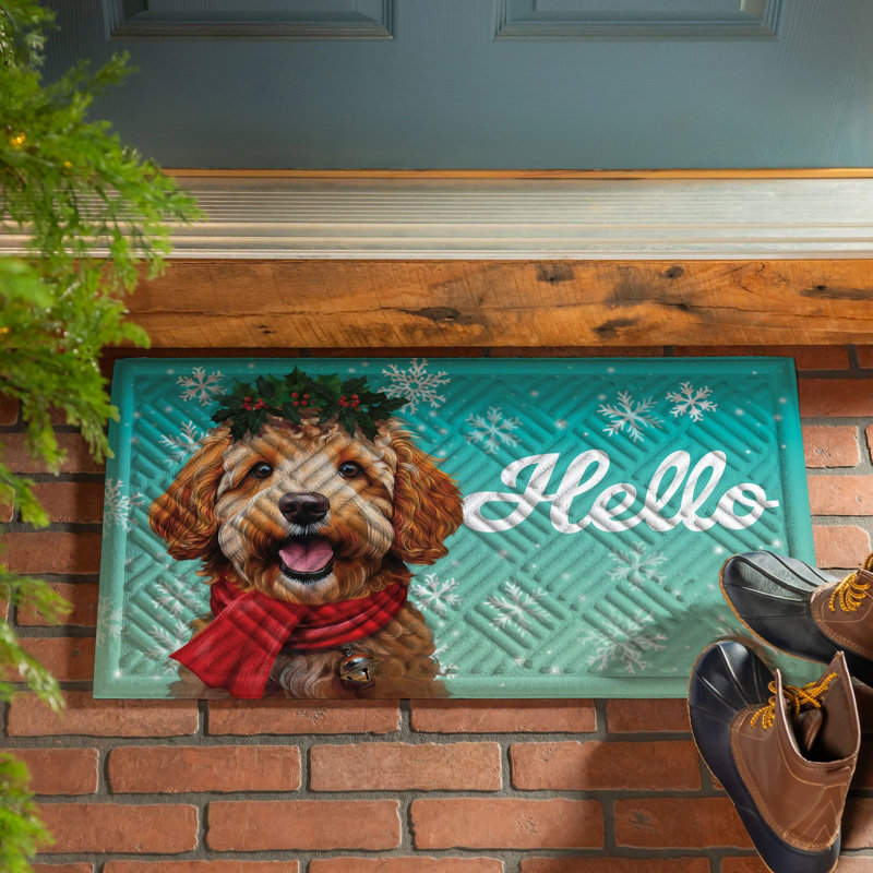 Tapis d'hiver en relief Goldendoodle