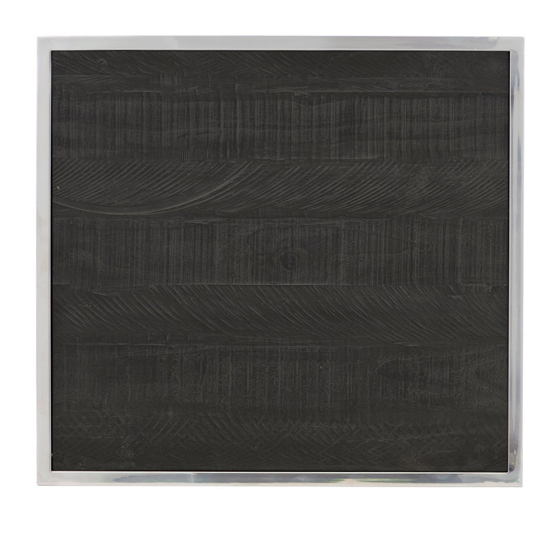 Loft Urban Transitional Black Wood & Metal Rectangular End Table