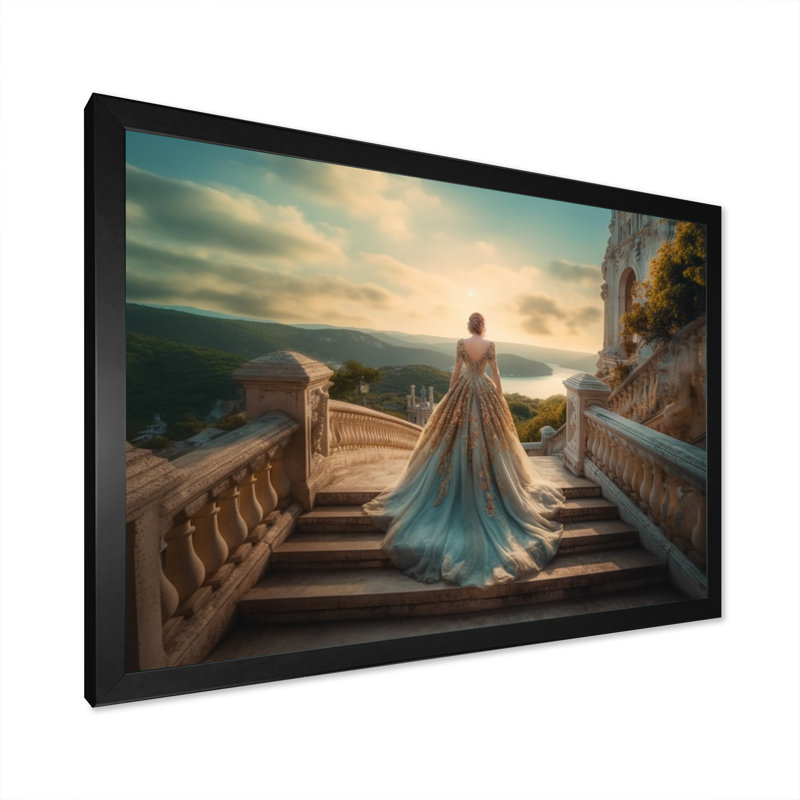 «Dreamy Wedding Day V», impression sur toile, Cadre photo noir, H 34 po x l 44 po x P 1,5 po
