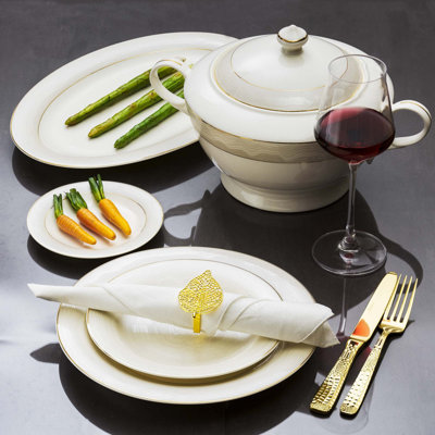 Nelida Piece Bone China Dinnerware Set - Service for 6