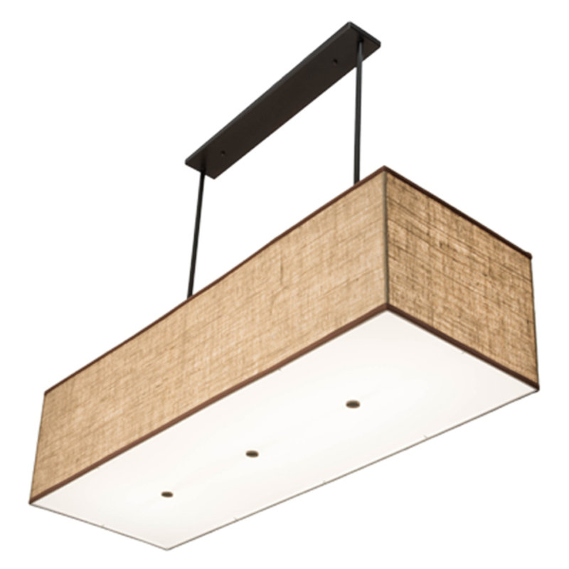 Luminaire suspendu rectangulaire unique à 5 lumières Quadrato