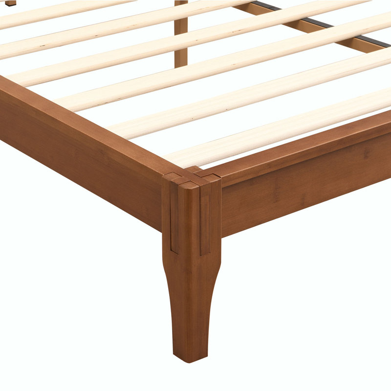Selma Solid Wood Bed, Full, Brown