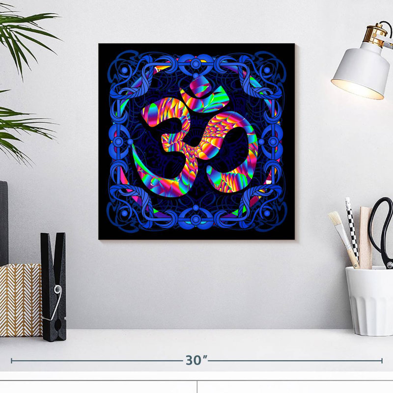 Symbole Adella psychédélique Om, H 16 po x l 16 po