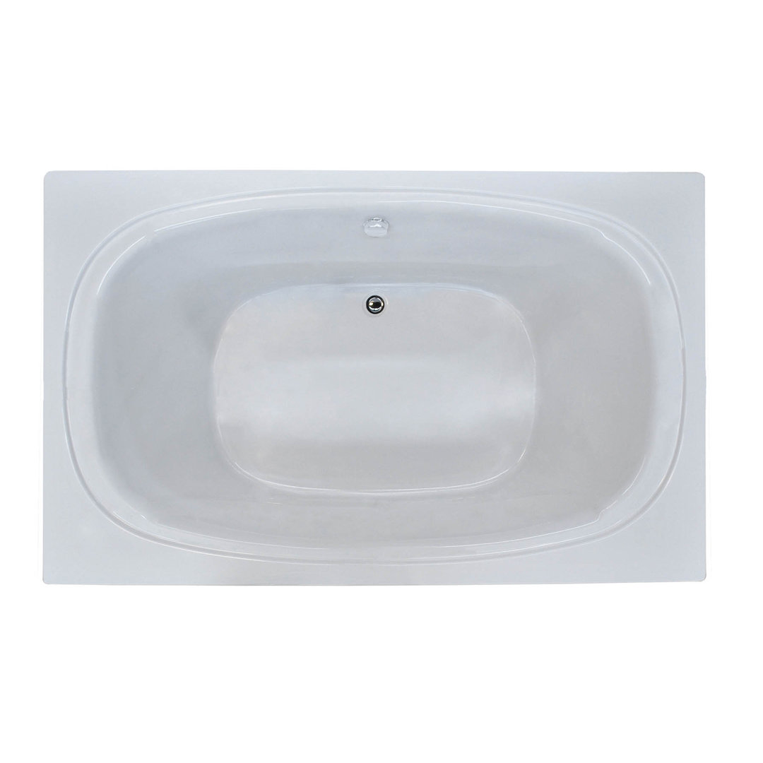 St. Kitts 65.75'' x 42.25'' Drop-In Soaking Acrylic Bathtub Spa Escapes