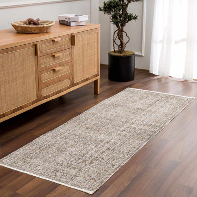 Tapis beige lavable à la machine Bungalow Rose