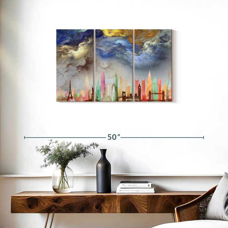 Sireci Dream Cities, 20" H x 33" W