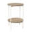 Kamryn Round Wood & Metal Modern Accent Table-256271947-256271950