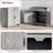 Sideboard Buffet Cabinet, Farmhouse Barn Door with Drawer &amp; Adjustable Shelf, Stone Gray | MDF, Particleboard