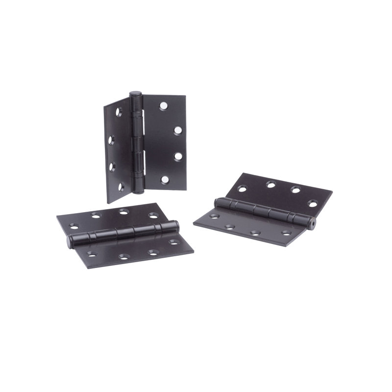 4.5 in. x 4.5 in. Full Mortise Squared Ball Bearing Hinge with Removable Pin, Oil Rubbed Bronze