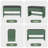 4 Pair Upholstered Shoe Storage Bench-116304481