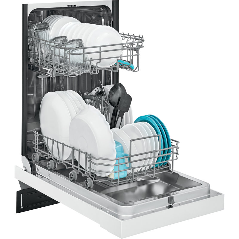 Frigidaire Series 18" 52 dBA Built-in Full Console Dishwasher with Cycle Status Indicators, White