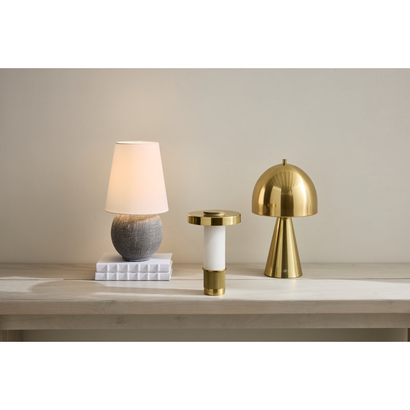 HOPKINTON Rechargeable Table Lamp, Black, Black
