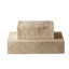 Grande boîte rectangulaire en travertin crème