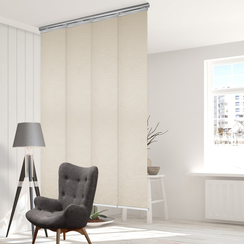 Rail extensible simple à 4 panneaux Nile de l 34 po à 57 po x H 91,4 po, largeur de panneau 15,75 po