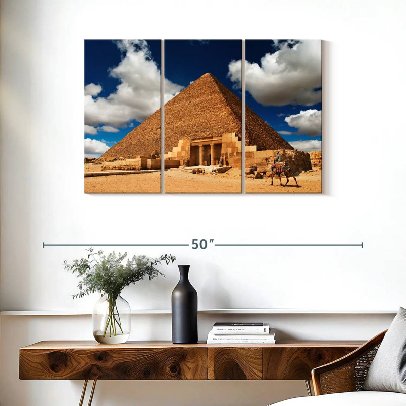 Adella Egyptian Pyramid, 24" H x 38" W