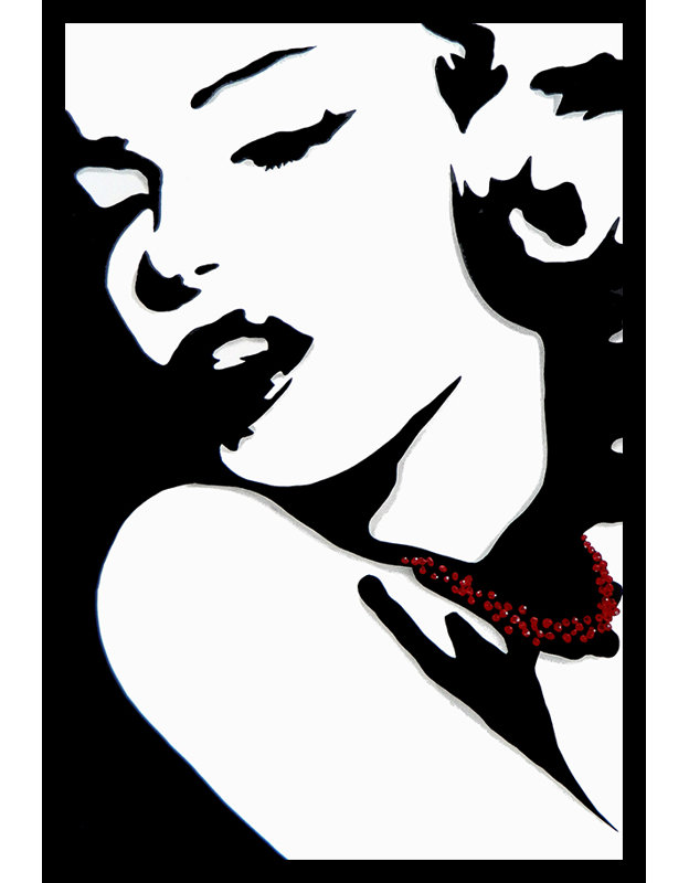 Marilyn par FidoStudio-reproduction de photo encadrée sur papier, H 40 po x l 28 po x P 1,25 po