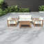 Chaises longues de patio modernes, fauteuil en bois d'acacia pour jardin
