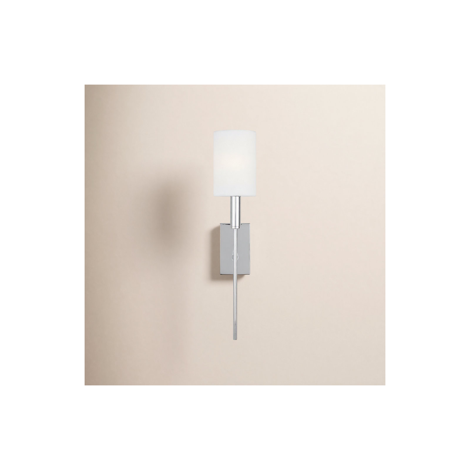 Tedder Single Light Dimmable Wallchiere, Polished Nickel
