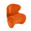 Fauteuil de soutien ergonomique en velours orange avec structure en mousse-412115787