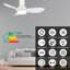 Ventilateur de plafond encastré intelligent 36 pouces à 3 pales avec télécommande et ensemble d'éclairage 