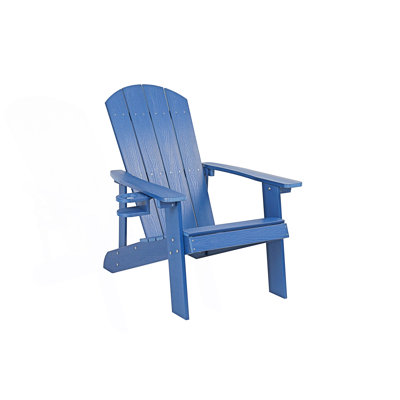 Fauteuil Adirondack, chaise longue d'extérieur avec porte-gobelet latéral intégré