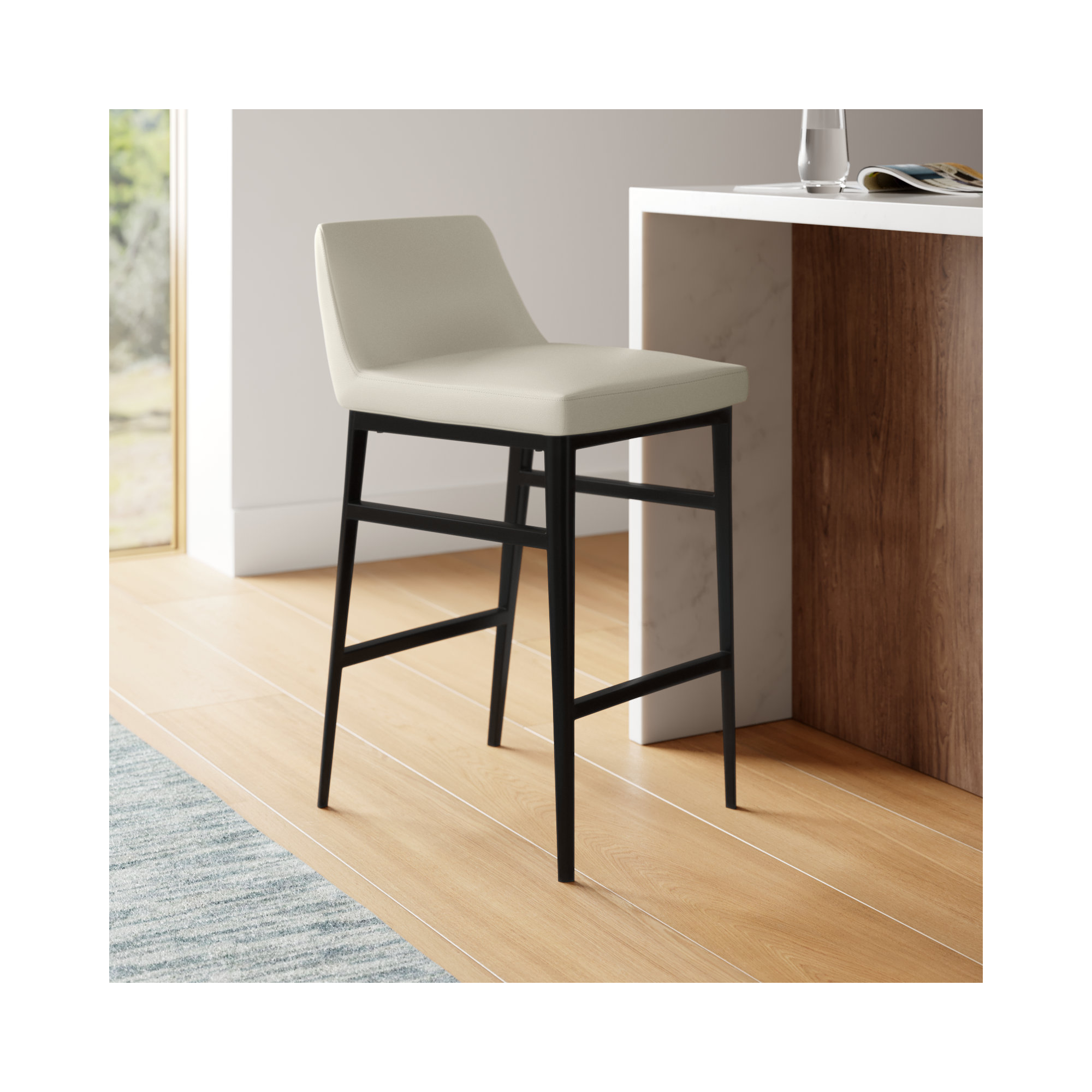 Brandi Bar & Counter Stool, Charcoal, Counter Stool (25.5” Seat Height)
